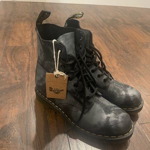 TIE DYE DR MARTENS 1460 PASCAL SUEDE LACE UP BOOTS